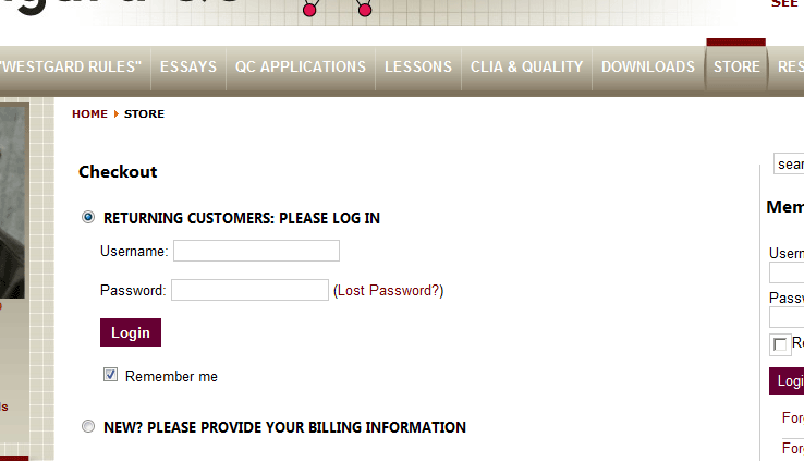 Enter your username and password 