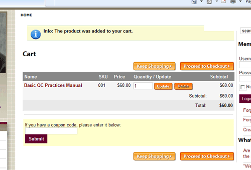 Get ready to Proceed to Checkout