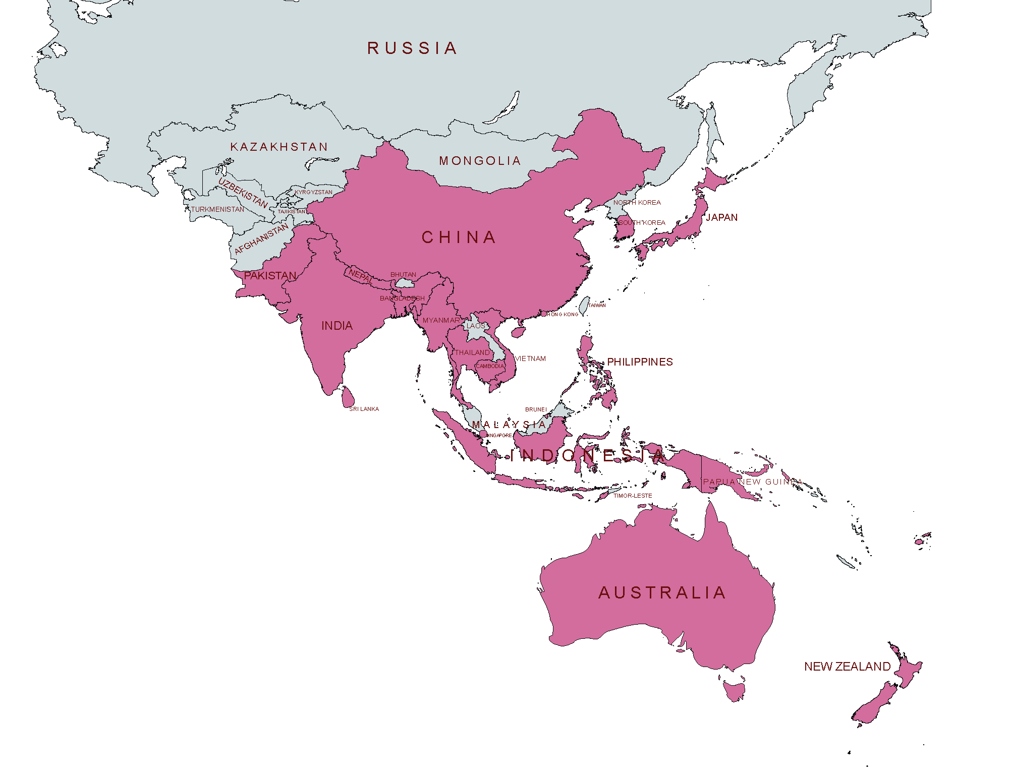 Map Regions25Asia
