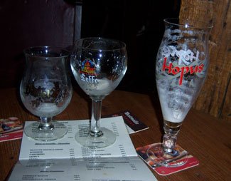 Sten&#039;s empty beer glass, Belgium 2010